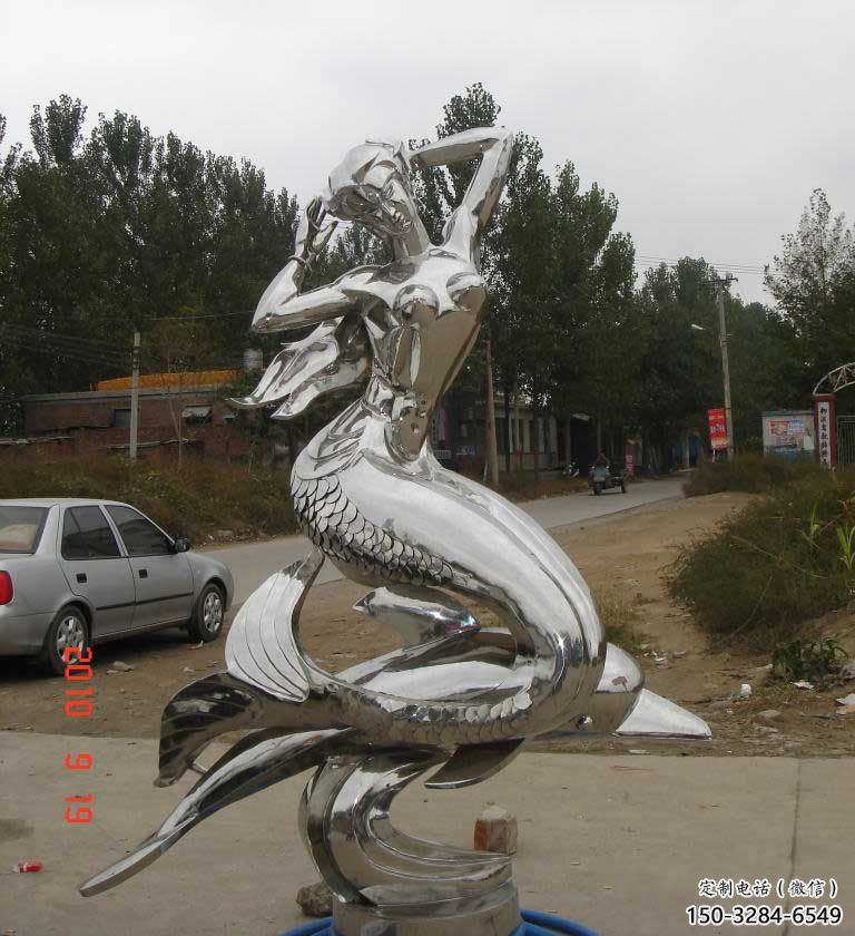 美人魚(yú)雕塑 景觀美陳卡通雕塑 噴漆動(dòng)漫雕塑