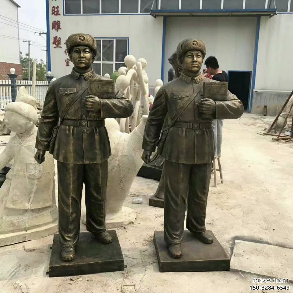 雷鋒雕塑 彩繪古代雕塑 現代英雄雕塑