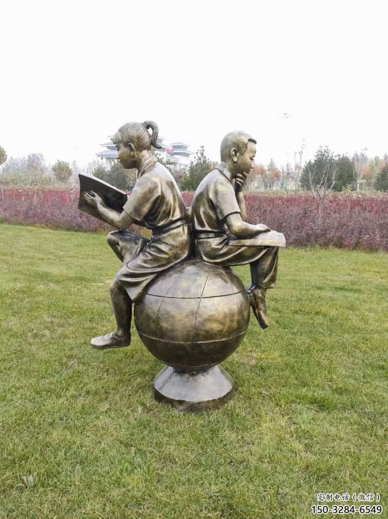 公園讀書雕塑 酒店門口雕塑 仿真擺件