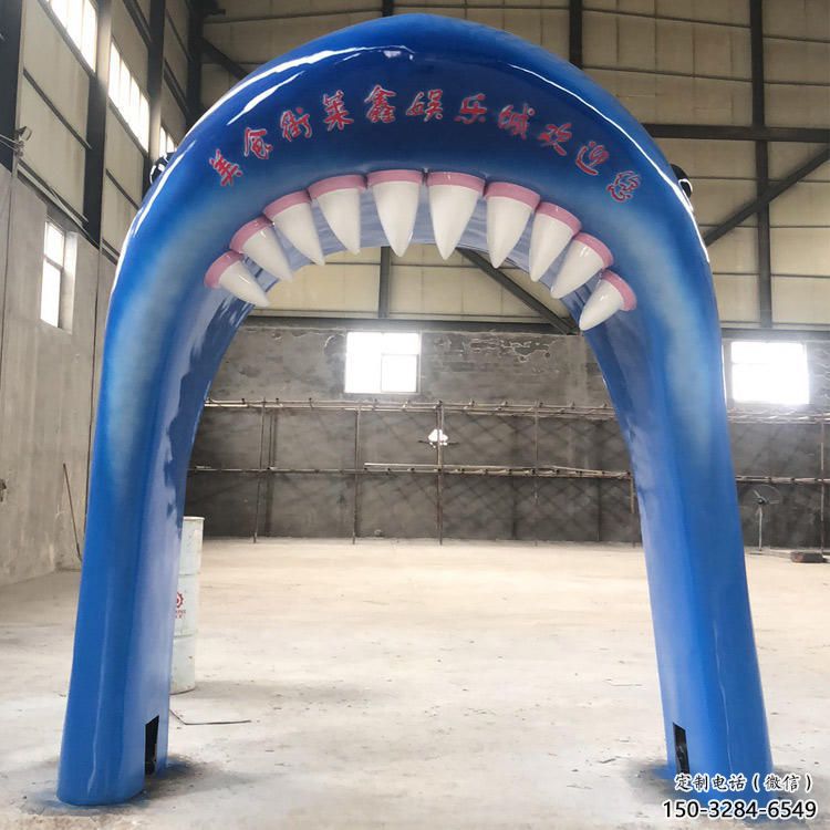 大門口大門雕塑 發(fā)光公園雕塑 仿真拱門雕塑