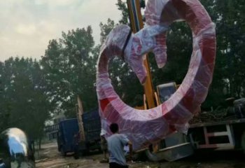 庭院心形雕塑 公園雕塑 鍛造愛(ài)情雕塑