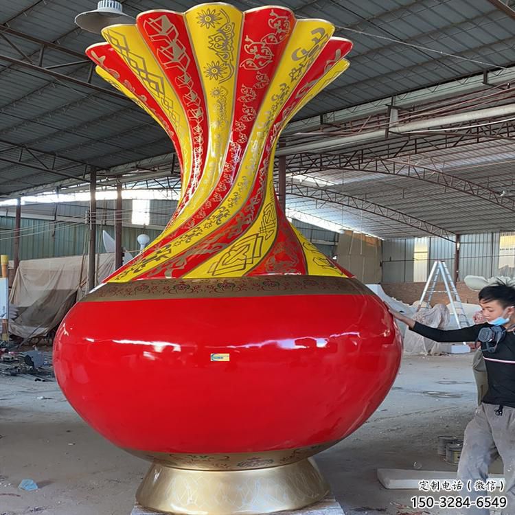 花瓶雕塑廠家 仿真雕塑 大型瓶子雕塑