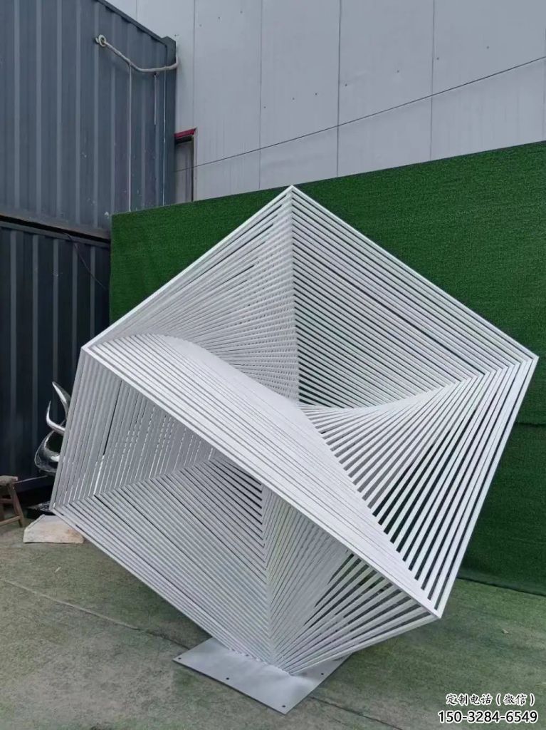 酒店正方形雕塑 景觀正方體雕塑 現(xiàn)代方塊雕塑