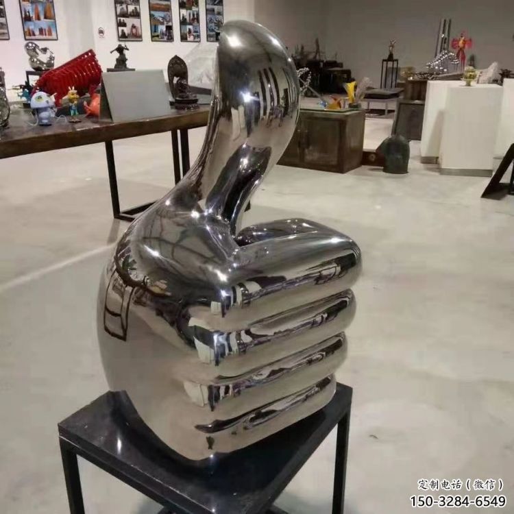 創意拳頭雕塑 啞光握拳雕塑 公園手勢雕塑