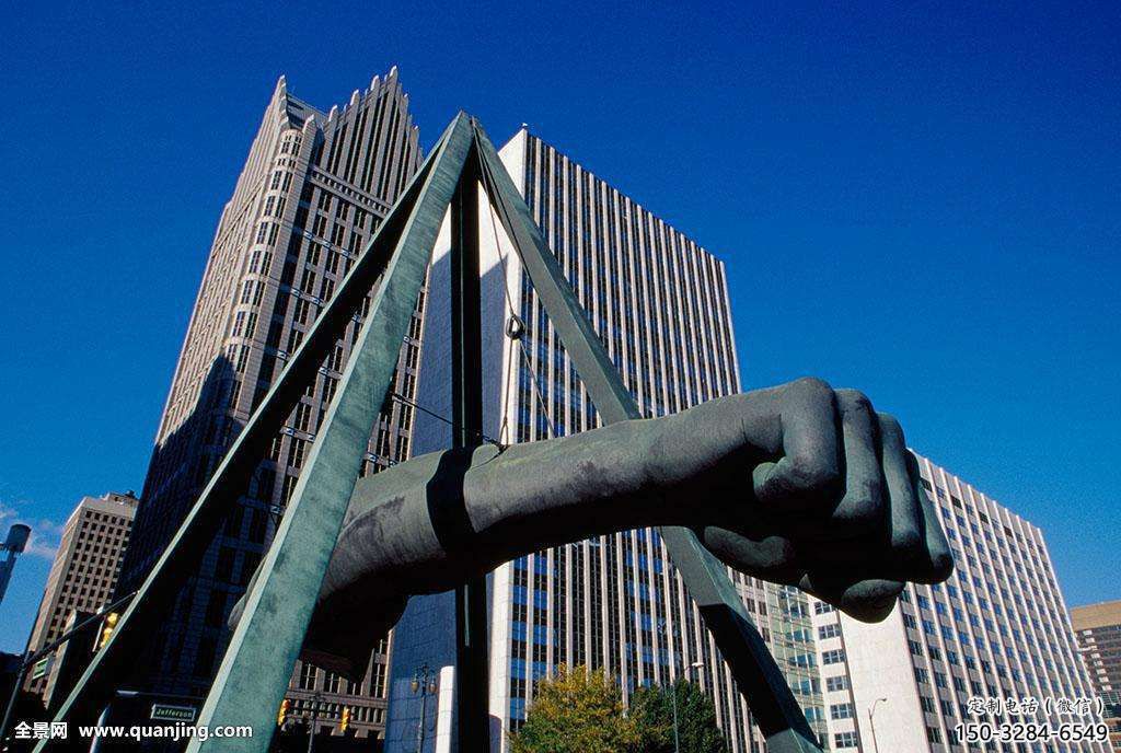 烤漆拳頭雕塑 鋼管握拳雕塑 室內(nèi)手勢(shì)雕塑