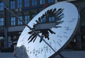 政府日晷雕塑 仿真計時雕塑 烤漆雕塑