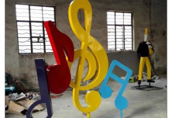 創(chuàng)意樂譜雕塑 啞光符號(hào)雕塑 公園音樂雕塑