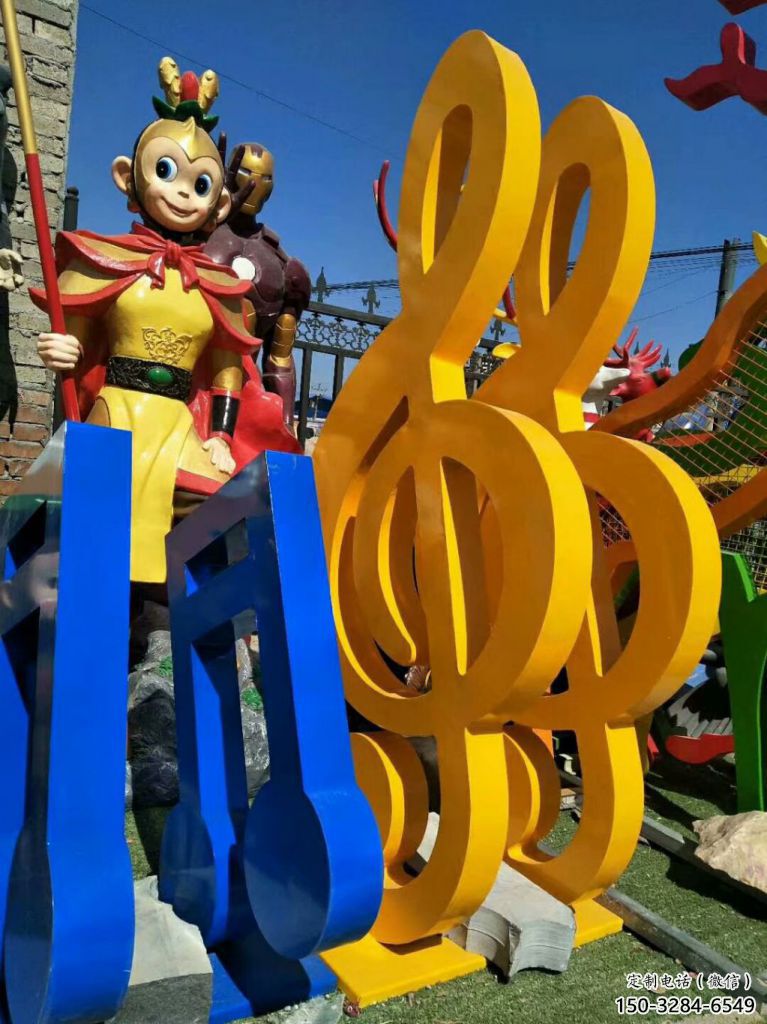 樂譜雕塑 大型別墅區音樂雕塑 農村符號雕塑