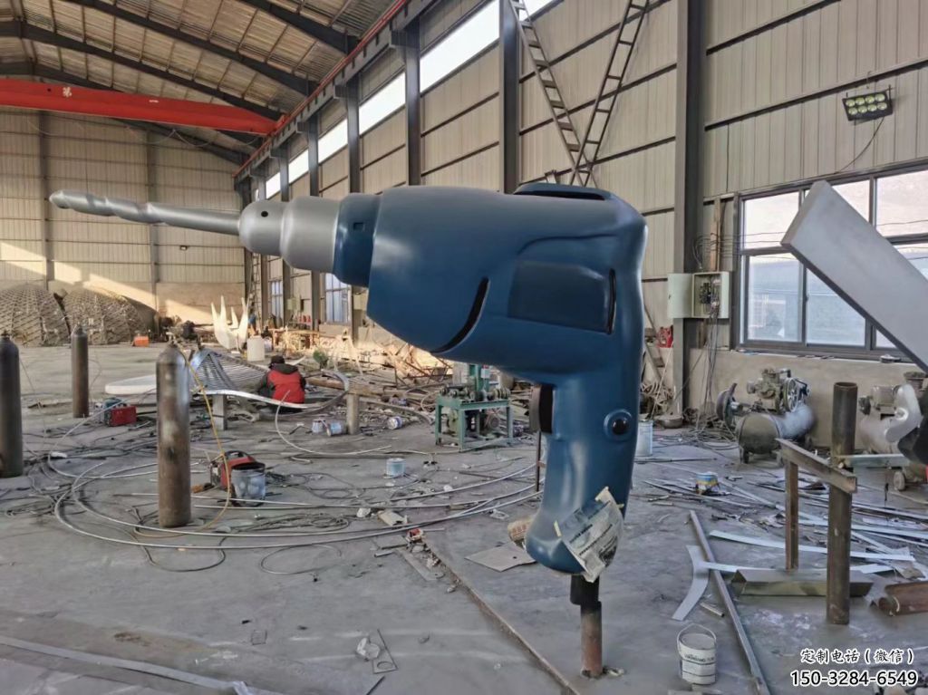 幾何螺絲釘雕塑 發光公園工業雕塑 大門口器械雕塑