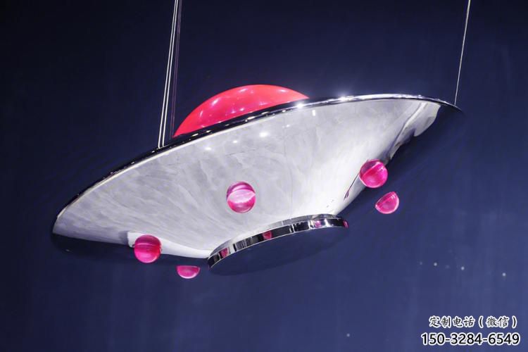 抽象飛碟雕塑 啞光飛船雕塑 室內(nèi)宇宙雕塑