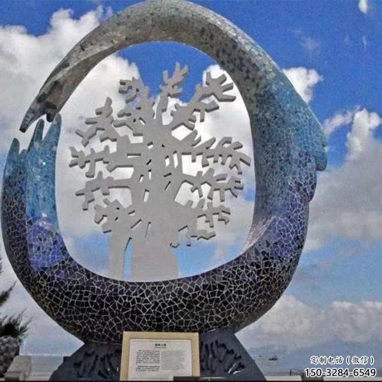 公園雪花雕塑 創意企業雕塑 美陳窗花雕塑