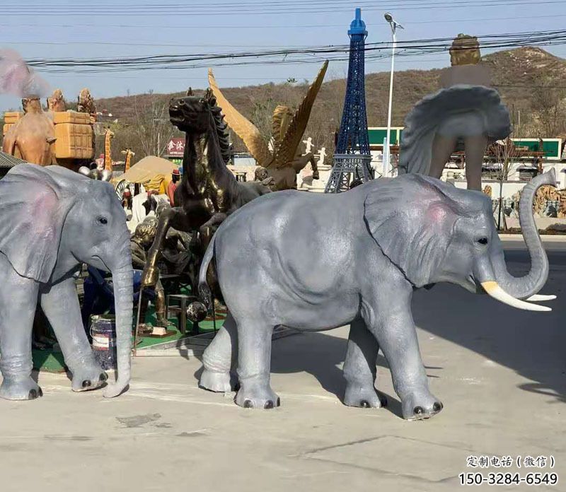 制造大象雕塑廠家，地標擺件，仿真大象雕塑精選
