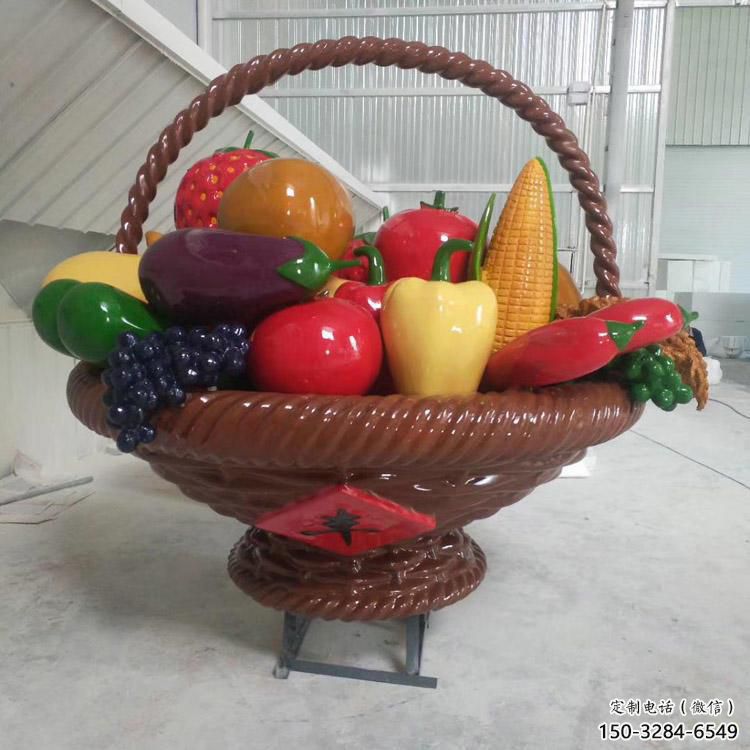 景觀果籃雕塑供需，多彩藝術(shù)，鐵藝果籃雕塑制造商