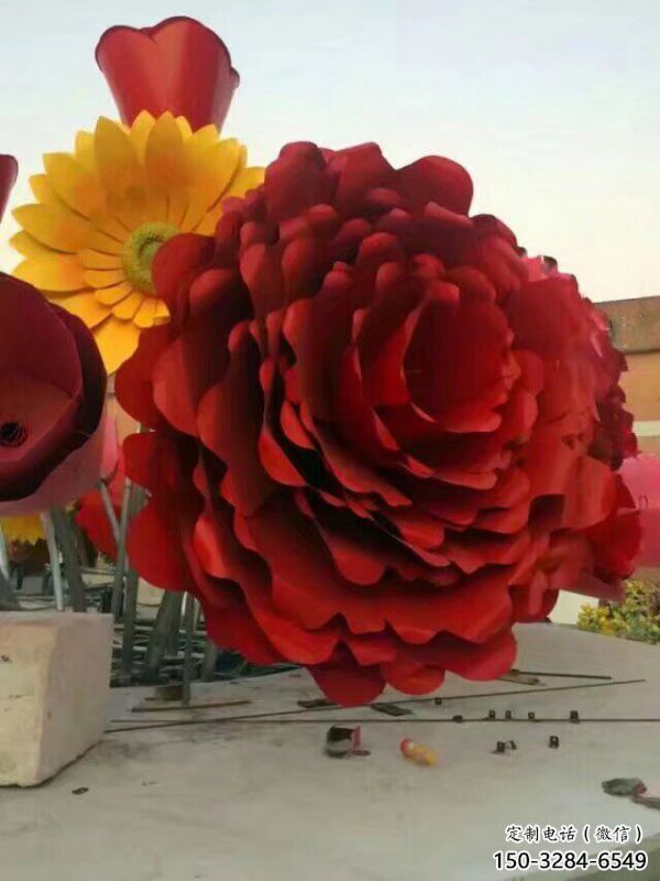 商場花籃雕塑批發(fā)，動態(tài)雕塑，主題花朵花籃雕塑標準