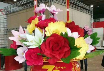 地產花籃雕塑提供，露天雕塑，仿真花籃雕塑生產承接