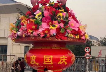 環境景觀花籃雕塑選定，園林裝飾，大型廣場花籃雕塑公司提供