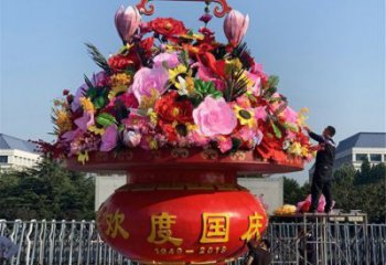 花籃雕塑方案，街頭雕塑，地產景觀花籃雕塑供需