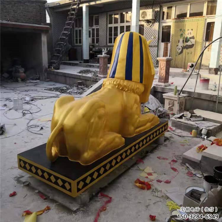 獅子雕塑觀賞型，公園小品，景觀獅子人獸雕塑常用