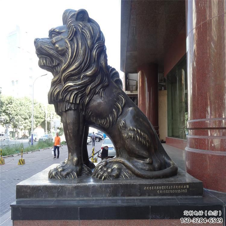 獅子雕塑定制制造，歐式風格，蹲獅雕塑裝飾供給