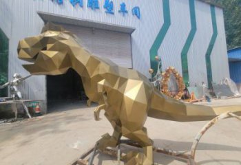 景觀恐龍雕塑優(yōu)選，陸地擺件，藝術(shù)幾何恐龍雕塑供應