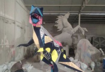 不銹鋼恐龍雕塑定價，街頭雕塑，烤漆恐龍雕塑廠家
