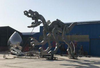 地產(chǎn)恐龍雕塑提供，露天雕塑，恐龍骨架雕塑生產(chǎn)