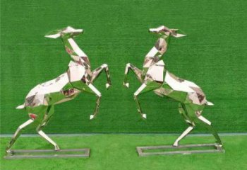 園林小鹿雕塑觀賞型，標識雕塑，切面小鹿雕塑展品