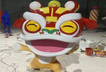 兒童樂園獅子雕塑，動漫景觀雕塑，卡通玻璃鋼景觀雕塑