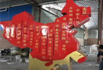 烤漆地圖雕塑，白鋼構件，不銹鋼地圖雕塑生產(chǎn)廠家