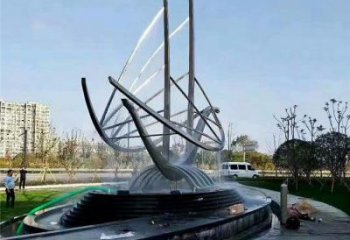 龍舟雕塑供應，街景小品，鍛鋼不銹鋼龍舟雕塑優(yōu)價
