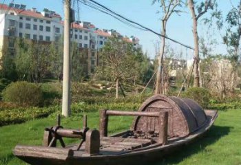 銅船雕塑制造，城區小品，室外小船銅雕塑提供