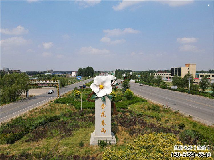 杏花雕塑常用，景觀概念，不銹鋼杏花雕塑廠家
