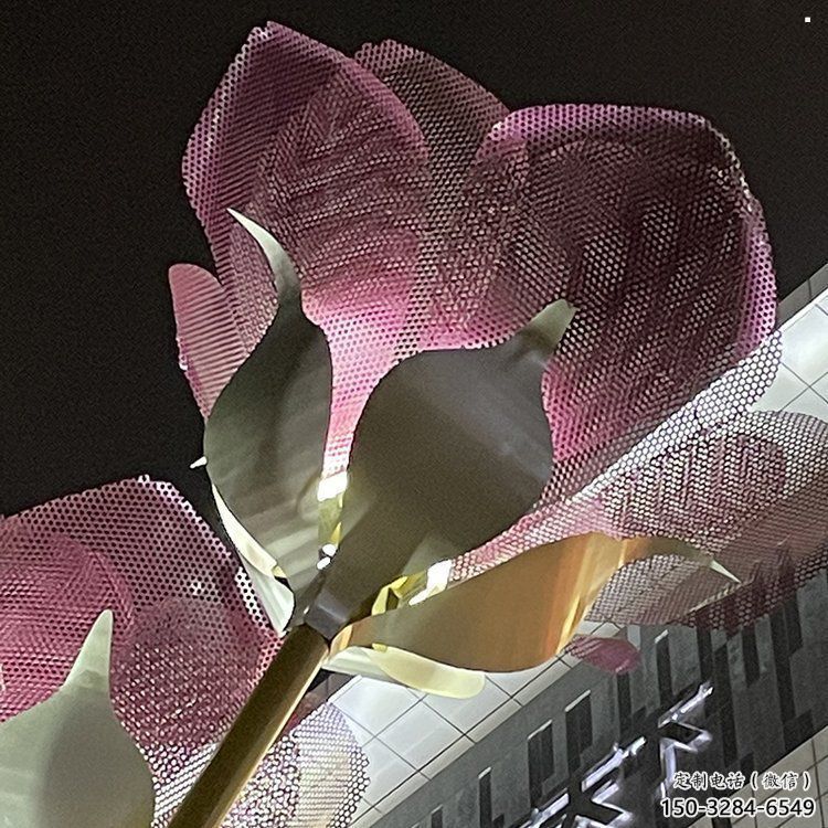 金屬紫丁香雕塑制造商，鋼管組合，公共紫丁香雕塑優選