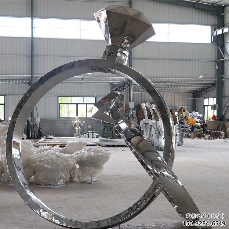 廣場鉆戒雕塑供需，廣場雕塑，鉆戒雕塑定制廠家