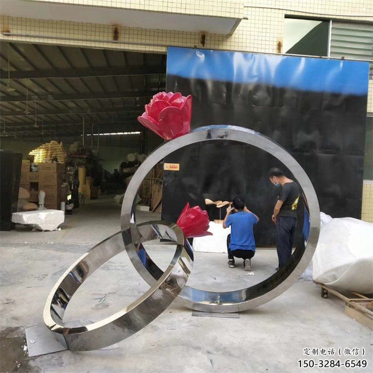 鉆戒雕塑通用，花園小品，廣場景觀鉆戒雕塑優價