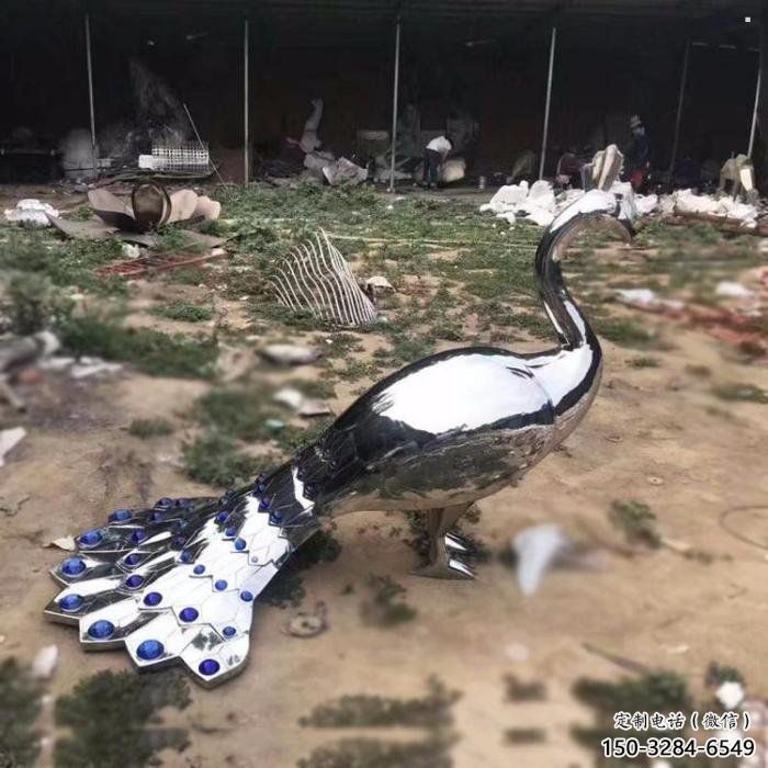 小孔雀雕塑訂做，景觀雕塑，不銹鋼孔雀雕塑制造廠家