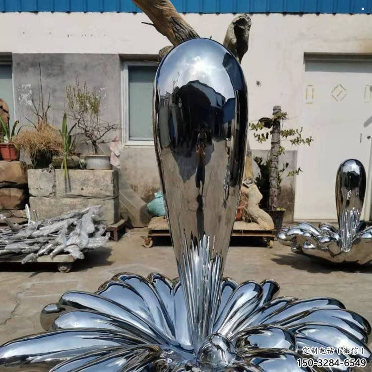 海雕塑通用，陸地?cái)[件，不銹鋼海浪紋雕塑點(diǎn)擊