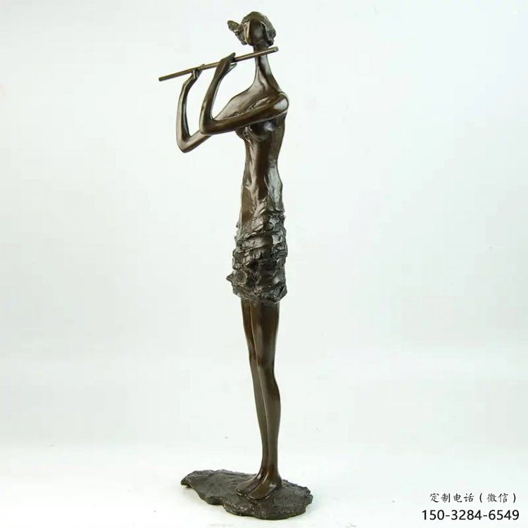 彈古箏雕塑批發(fā)，美陳雕塑，主題民俗人物雕塑標(biāo)準(zhǔn)