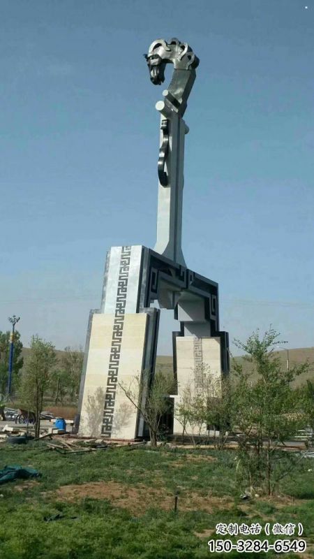 馬頭琴雕塑專供，廣場雕塑，不銹鋼馬頭琴雕塑供應