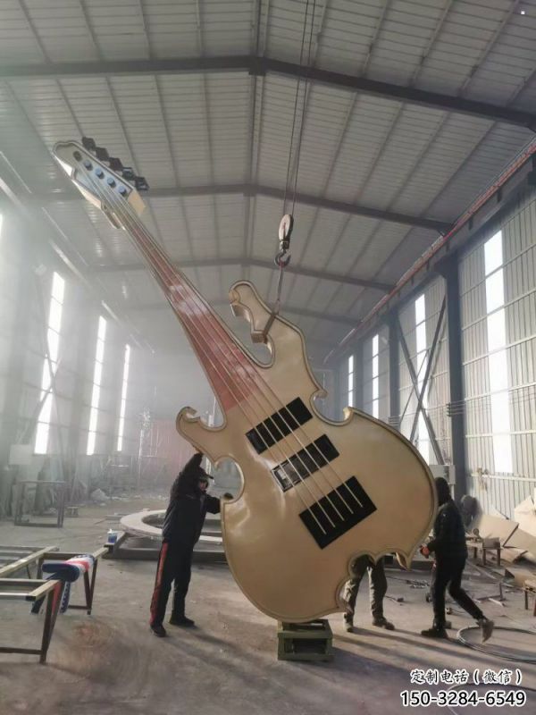 大型提琴雕塑制造，透雕系列，不銹鋼提琴雕塑承接