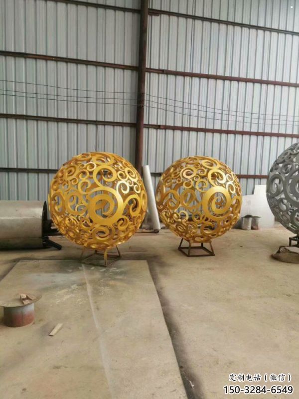 燈光球雕塑制作，美陳雕塑，不銹鋼燈光球雕塑優(yōu)選
