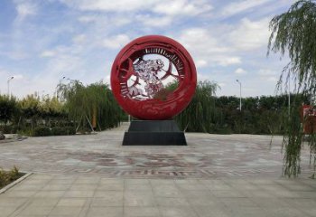 空心球雕塑廠，透雕系列，鏤空空心球雕塑提供