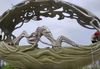 空心球雕塑點擊，城區小品，鏤空空心球雕塑承接