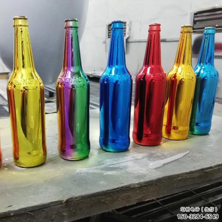 啤酒瓶雕塑觀賞型，廣場系列，玻璃鋼啤酒瓶雕塑優選