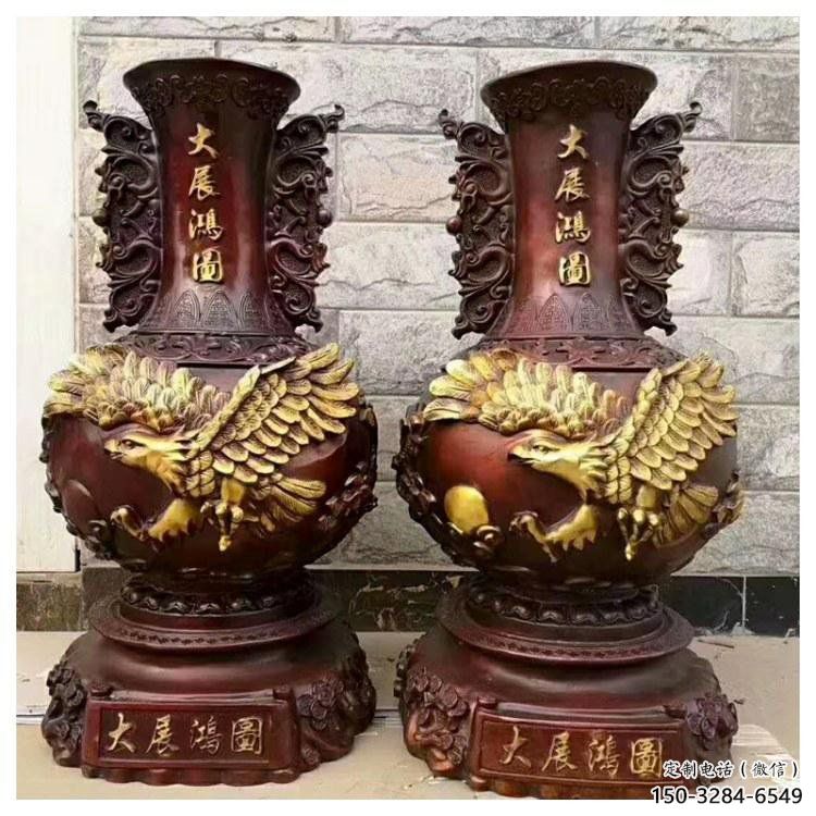 花瓶雕塑精選，歐式風(fēng)格，藝術(shù)銅花瓶雕塑指用