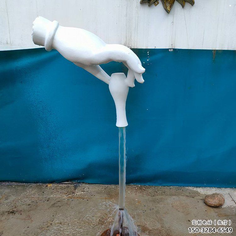 手雕塑制作，廣場雕塑，手捏瓶子雕塑廠家提供