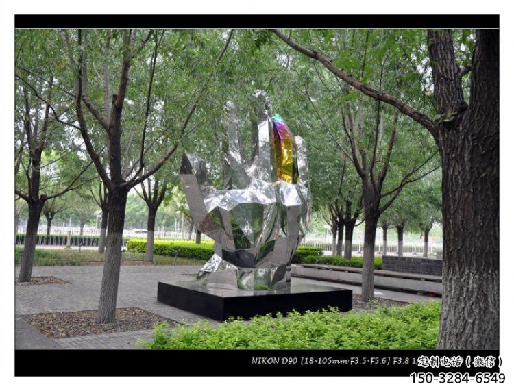 手掌雕塑訂做，景區案例，藝術不銹鋼手掌雕塑定制