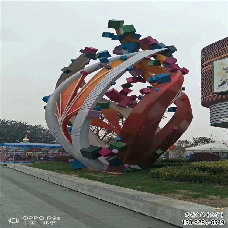 樹葉雕塑精選，市標雕塑，金屬烤漆樹葉雕塑廠家