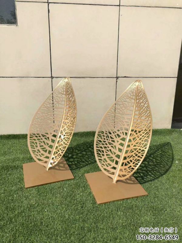 鏤空樹葉雕塑精選，陸地擺件，各類鐵藝樹葉雕塑廠家