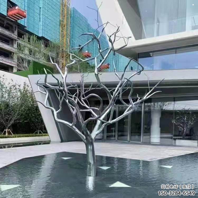 樹干雕塑制造商，多彩藝術(shù)，抽象不銹鋼樹干雕塑精選